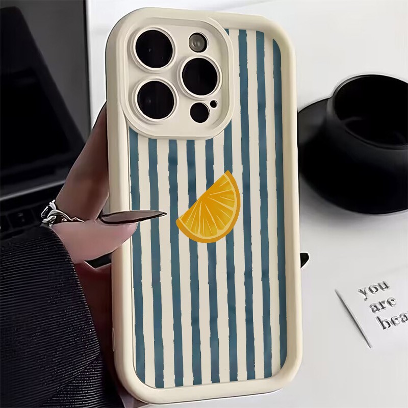 Phone Cases Xr Iphone - Listrado limão fatia padrão caso de