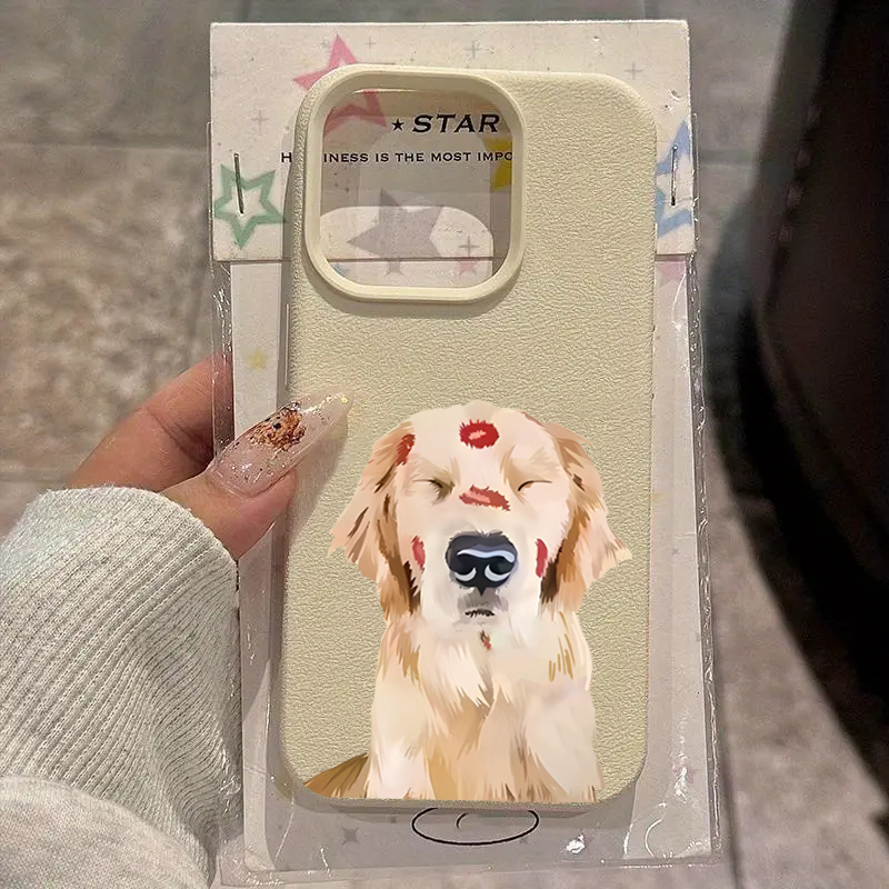 Phone Cases Galaxy A16 5G - Bonito golden retriever vermelho lábio impressão