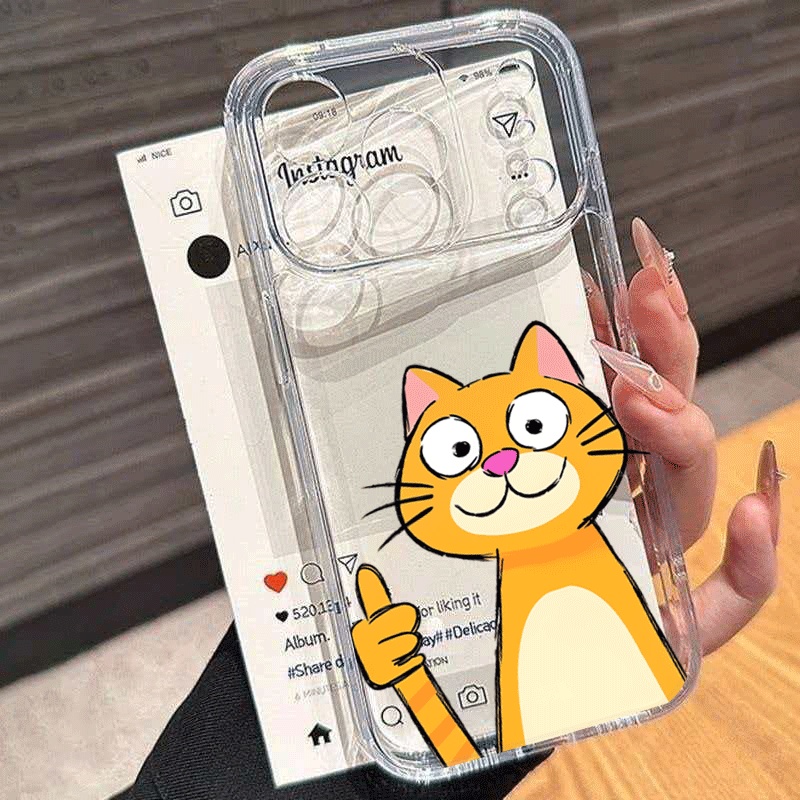 Phone Cases Xiaomi 15 - Capa de Telefone de Gato Laranja
